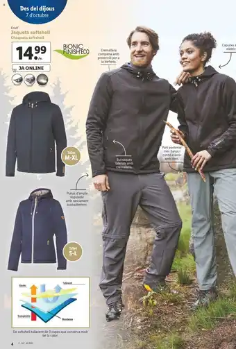Lidl Crivit Jaqueta softshell Chaqueta softshell oferta