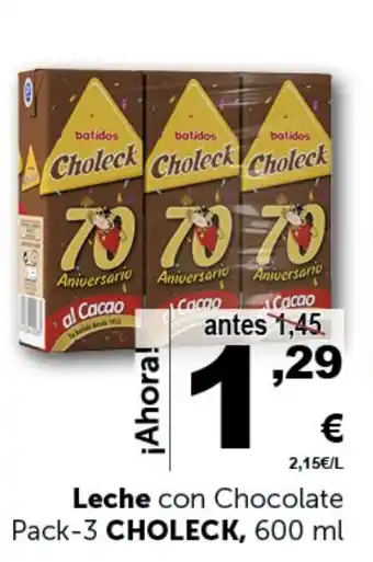 Masymas Leche con Chocolate Temporada HERO, 350 g Pack-3 CHOLECK, 600 ml oferta