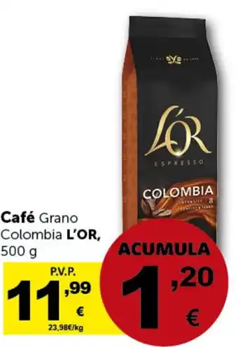 Masymas Café Grano Colombia L'OR, 500 g oferta