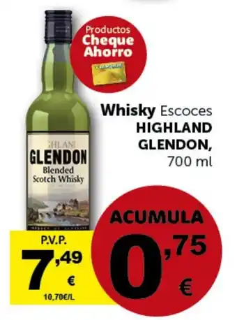 Masymas Whisky Escoces HIGHLAND GLENDON, 700 ml oferta