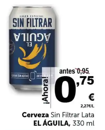 Masymas Cerveza Sin Filtrar Lata EL ÁGUILA, 330 ml oferta