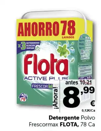Masymas Detergente Polvo Frescormax FLOTA, 78 Ca oferta