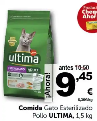 Masymas Comida Gato Esterilizado Pollo ULTIMA, 1,5 kg oferta