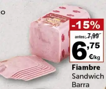 Masymas Fiambre Sandwich Barra oferta