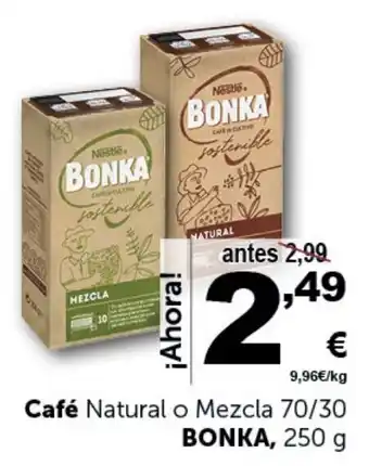 Masymas Café Natural o Mezcla 70/30 BONKA, 250 g oferta