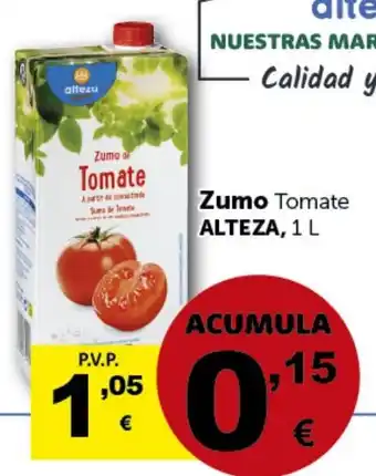 Masymas Zumo Tomate ALTEZA, 1 L oferta