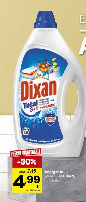 Masymas Detergente Líquido Gel DIXAN, 30 Cacitos oferta