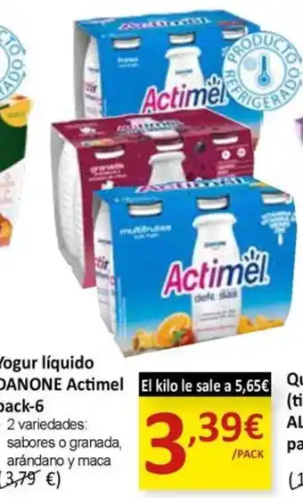 SPAR Yogur líquido DANONE Actimel pack-6 oferta