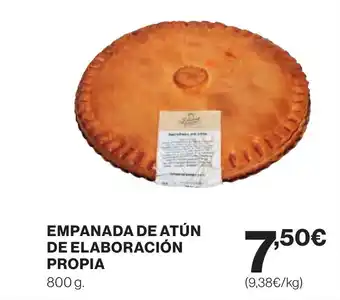 Hipercor EMPANADA DE ATÚN DE ELABORACIÓN PROPIA oferta