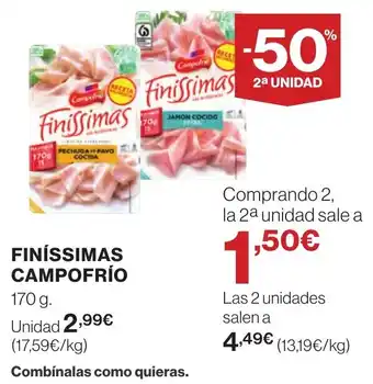 Hipercor FINÍSSIMAS CAMPOFRÍO oferta
