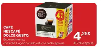 Hipercor CAFÉ NESCAFÉ DOLCE GUSTO. oferta