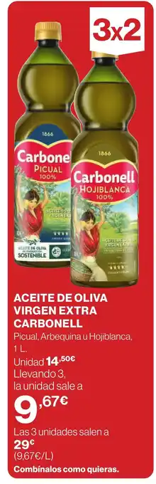 Hipercor ACEITE DE OLIVA VIRGEN EXTRA CARBONELL oferta