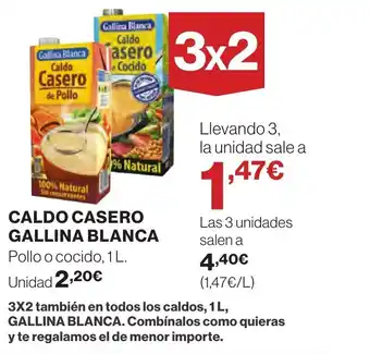 Hipercor CALDO CASERO GALLINA BLANCA oferta