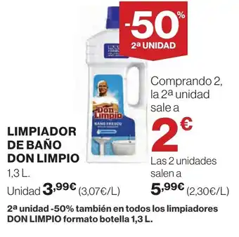 Hipercor LIMPIADOR DE BAÑO DON LIMPIO oferta