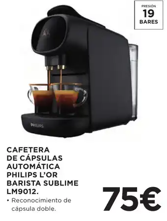 Hipercor CAFETERA DE CÁPSULAS AUTOMÁTICA PHILIPS L'OR BARISTA SUBLIME LM9012. oferta