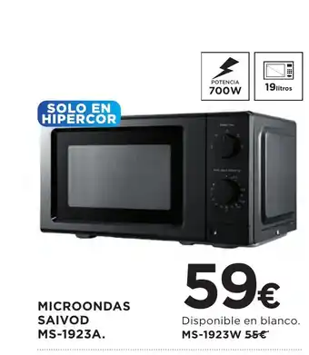 Hipercor MICROONDAS SAIVOD MS-1923A. oferta