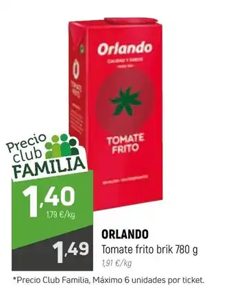 Coviran ORLANDO Tomate frito brik 780 g oferta
