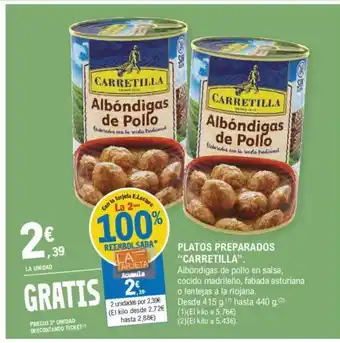 E.Leclerc PLATOS PREPARADOS "CARRETILLA". oferta
