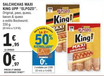 E.Leclerc SALCHICHAS MAXI KING UPP "ELPOZO". oferta