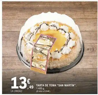 E.Leclerc TARTA DE YEMA "SAN MARTÍN". oferta