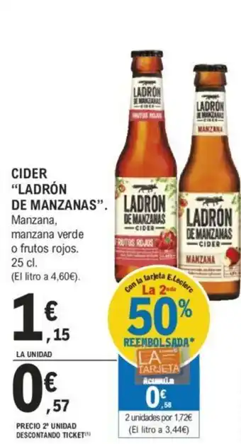 E.Leclerc CIDER "LADRÓN DE MANZANAS oferta