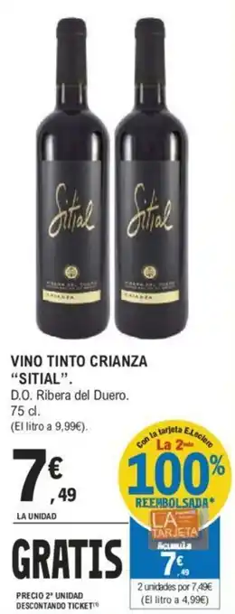 E.Leclerc VINO TINTO CRIANZA "SITIAL". oferta