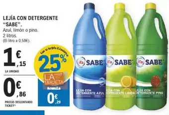 E.Leclerc LEJÍA CON DETERGENTE "SABE". oferta