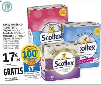 E.Leclerc PAPEL HIGIÉNICO "SCOTTEX". oferta
