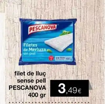 Plusfresc Pescanova Filet De Lluҫ Sense Pell 400gr oferta