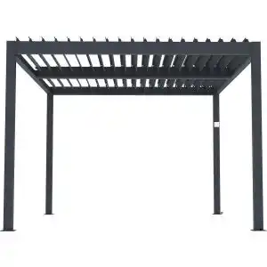 Brico Depôt Pérgola bioclimática motorizada con LED windsor de aluminio 3 x 4 - gris oferta
