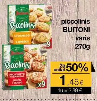 Plusfresc Buitoni Piccolinis Varis 270g oferta