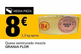 Supeco Queso semicurado mezcla granja flor oferta