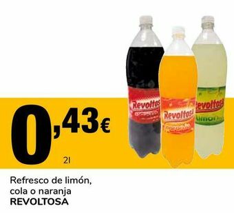 Supeco Refresco de limón, cola o naranja revoltosa oferta