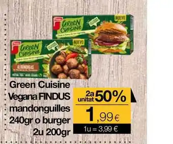 Plusfresc Findus Green Cuisine Vegana Mandonguilles 240gr O Burger 2u 200gr oferta