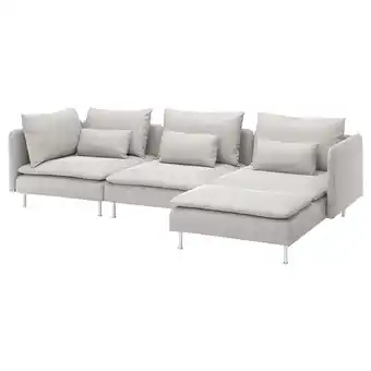 IKEA SÖderhamn Sofá de 4 plazas con chaiselongue, Tallmyra blanco/negro oferta