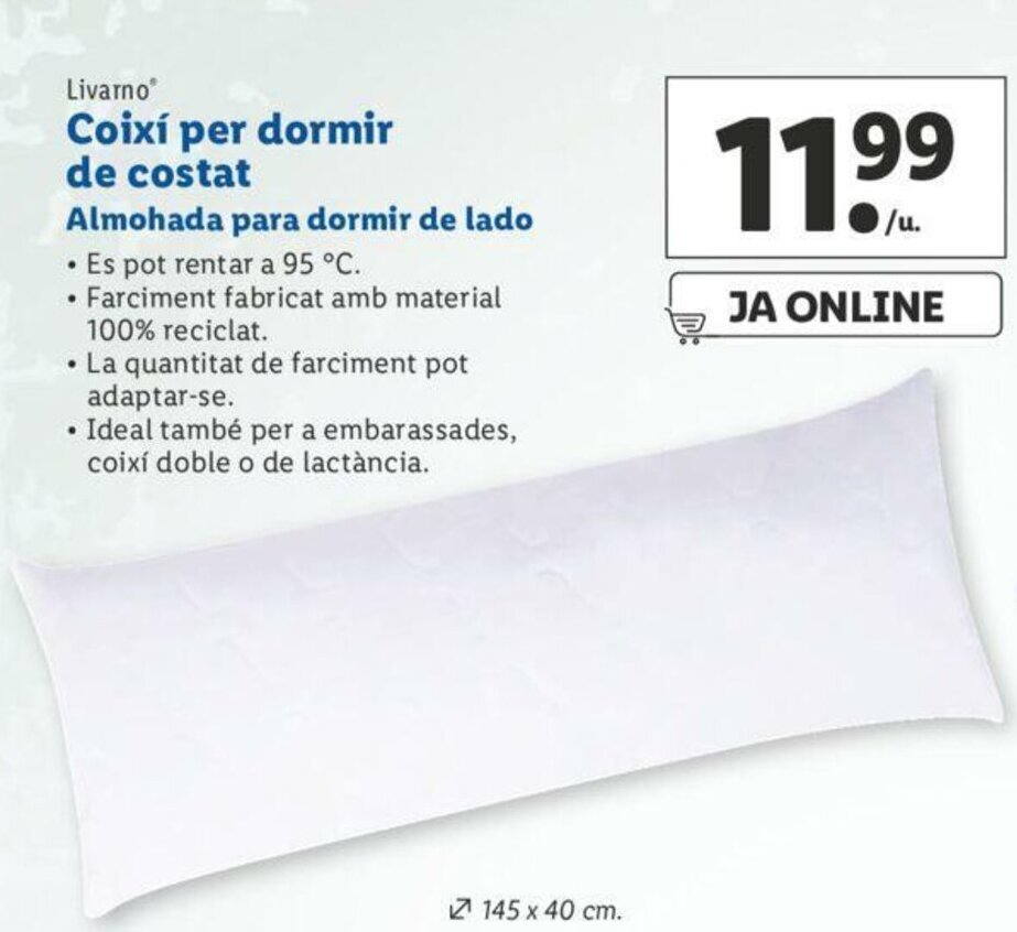 Almohada para dormir de best sale lado lidl