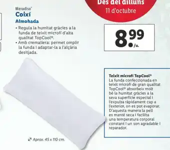 Lidl Meradiso Coixi Almohada oferta
