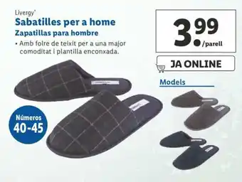 Lidl Livergy Sabatilles per a home Zapatillas para hombre Números 40-45 oferta