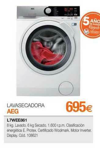 Expert Lavasecadora Aeg L7wee861 oferta
