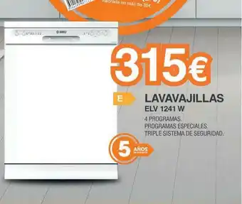 Expert Lavavajillas Elv 1241 W oferta
