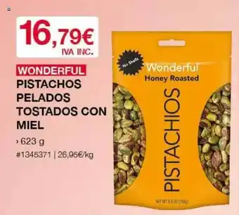 Costco Wonderful Pistachos Pelados Tostados Con Miel oferta
