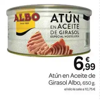 Supermercados El Jamón Atún En Aceite De Girasol Albo 650g oferta