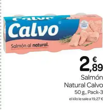 Supermercados El Jamón Salmón Natural Calvo 50g oferta