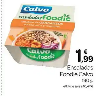 Supermercados El Jamón Ensaladas Foodie Calvo 190g oferta