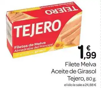 Supermercados El Jamón Filete Melva Aceite De Girasol Tejero 80g oferta