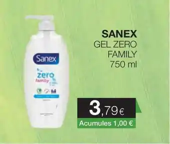 Plusfresc Sanex Gel Zero Family oferta