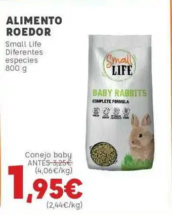 Kiwoko Alimento Roedor Small Life Diferentes Especies Conejo Baby 800g oferta