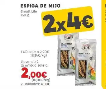 Kiwoko Espiga De Mijo Small Life 150g oferta