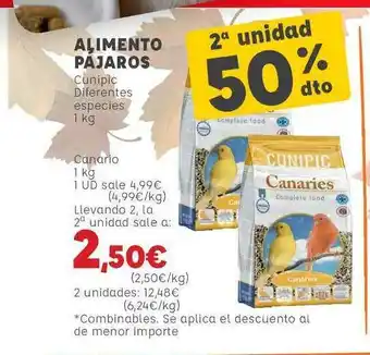 Kiwoko Alimento Pajaros Cunipic Canario 1kg oferta