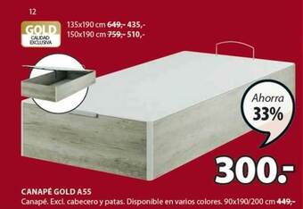 JYSK Canapé Gold A55 oferta